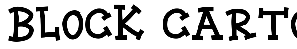 Block Cartoon font preview